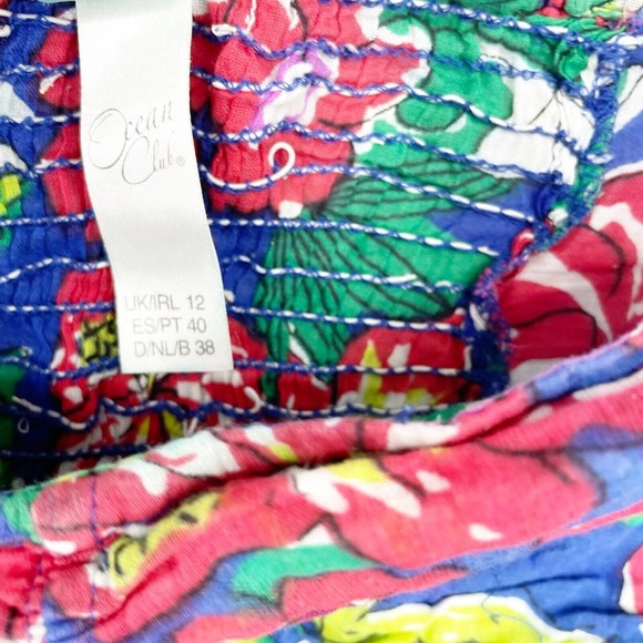 Ocean Club y2k Halter Gauze Tie Beach Coverup Tunic Top Size M/L Lightweight - Picture 6 of 7